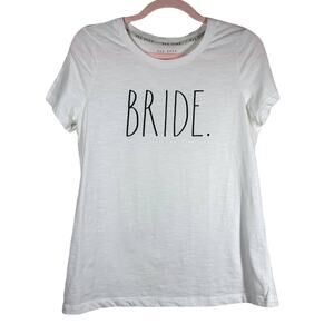 RAE DUNN White BRIDE Short Sleeve Graphic T-shirt Small